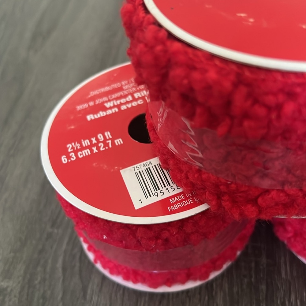 Red Fuzzy Ribbon - Picture 4 of 4